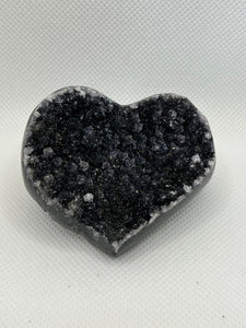 Black Galaxy Amethyst Heart