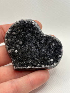 Black Galaxy Amethyst Heart