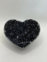 Load image into Gallery viewer, Black Galaxy Amethyst Heart