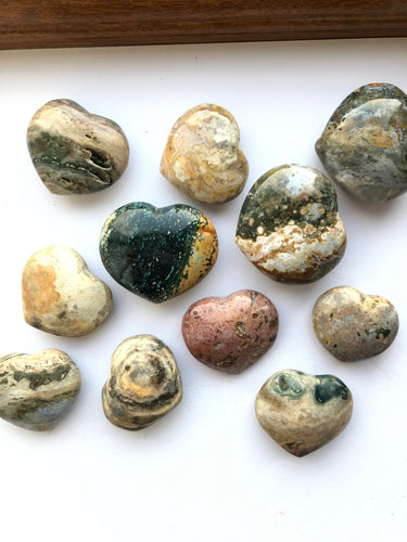 Ocean Jasper Heart - Small and Medium