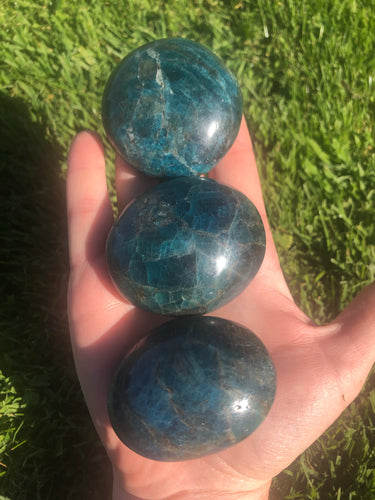 Blue Apatite Palmstone