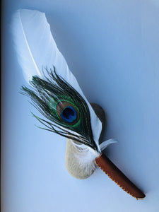 White Turkey Smudge Feather
