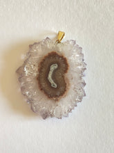 Load image into Gallery viewer, Amethyst Stalactite Slice Pendant 1