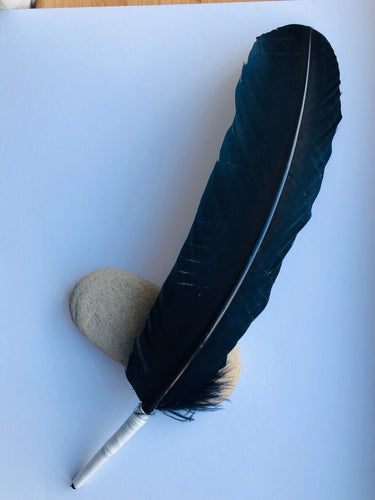Black Turkey Smudge Feather