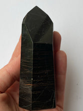 Load image into Gallery viewer, Black Tourmaline Tower with Haematite Banding