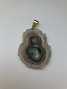 Amethyst Stalactite Slice Pendant 6